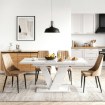 Mebel Elite Стіл Clark, розкладний, 120–160 см, білий мармур, PM.DUBAJ/BM/S - Home Club, зображення 3