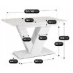 Mebel Elite Стіл Clark, розкладний, 120–160 см, білий мармур, PM.DUBAJ/BM/S - Home Club, зображення 9