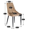 Mebel Elite Стілець Cork, бежевий, велюровий, ME.CORK/BZ/V/K - Home Club, зображення 6