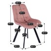 Mebel Elite Стул Rick розового цвета из велюра, ME.RICK/R/V/K - Home Club, изображение 6