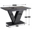 Mebel Elite Стіл Clark, розкладний, 120–160 см, чорний мармур, PM.DUBAJ/CZM/S - Home Club, зображення 10