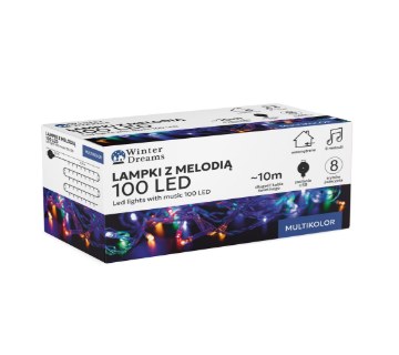 Chomik Светодиодные лампы с мелодией Usb 100L, многоцветные, длина 0,3 + 10 м, LED8516 - Home Club
