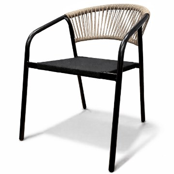 Kontrasto Стілець Portino 53x62x75 см, чорний/натуральний, OME-KRZ-00004 - Home Club