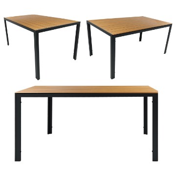 Kontrasto Стол Allen-St 190x90x74 см, чёрный/натуральный, OME-STO-00007 - Home Club