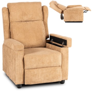 Mebel Elite Раскладной кресло Spencer, коричневый, из вельвета, ME.SPENCER/BR/SZTR/FW - Home Club