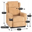 Mebel Elite Розкладне крісло Spencer, коричневе, з вельветової тканини, ME.SPENCER/BR/SZTR/FW - Home Club, зображення 10