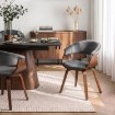 Mebel Elite Стул Gary из экокожи, серый/орех, ME.GARY/P/O/DG/E/K - Home Club, изображение 2