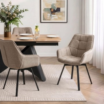Mebel Elite Вращающееся кресло Luna 2, бежевого цвета, ME.LUNA2/BZ/T/K - Home Club