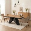 Mebel Elite Стол Verona, керамический, раскладной, 160–240 см, дуб/чёрный, ME.VERONA/D/CZ/CER/S160-220 - Home Club, изображение 2
