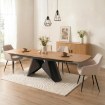 Mebel Elite Стол Verona, керамический, раскладной, 160–240 см, дуб/чёрный, ME.VERONA/D/CZ/CER/S160-220 - Home Club, изображение 3