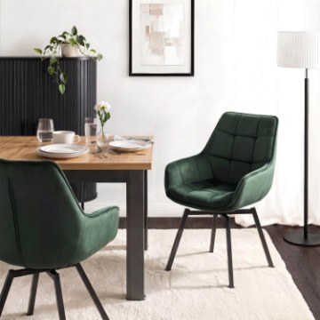 Mebel Elite Вращающееся кресло Luna, зеленое, велюровое, ME.LUNA/Z/V/K - Home Club
