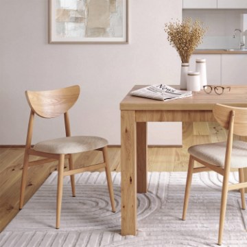 Mebel Elite Стілець Braga Дуб/Бежевий, ME.BRAGA/KR/D/T/K - Home Club