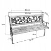Kontrasto Lo1000-2 Садовая скамейка 126x52x73,50 см, 5.23.14140 - Home Club, изображение 3