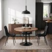 Mebel Elite Стіл Lino 100 см, горіх/чорний, ME.LINO/O/S - Home Club, зображення 2