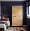 Forte Шафа 110 см Oriental Tree Дуб Bartex/Чорний, HUDS822-M524 - Home Club, зображення 7