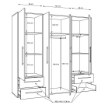 Forte Шафа 210 см із шухлядами, дуб «Сонома»/білий, MKSS841-Q36 - Home Club, зображення 14