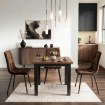 Mebel Elite Раздвижной стол Max 80–160 см, орех «Ницца»/чёрный, W.MAX/ONI/CZ/S - Home Club, изображение 2