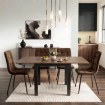 Mebel Elite Раздвижной стол Max 80–160 см, орех «Ницца»/чёрный, W.MAX/ONI/CZ/S - Home Club, изображение 3