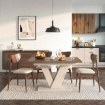 Mebel Elite Стол Clark, раскладной, 120–160 см, орех/кашмир, PM.DUBAJ/O/KASZ/S - Home Club, изображение 2