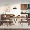Mebel Elite Стол Clark, раскладной, 120–160 см, орех/кашмир, PM.DUBAJ/O/KASZ/S - Home Club, изображение 3