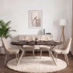 Mebel Elite Раздвижной стол Lukas 100–250 см, орех/кашмир, ME.LUKAS/O/KASZ/S - Home Club, изображение 3