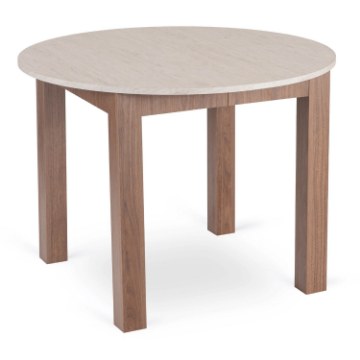 Mebel Elite Стол Harry, раскладной, 102–142 см, травертин/орех «Ницца», W.HARRY/TRAW/ONI/S - Home Club