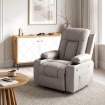 Mebel Elite Массажное кресло Box с функцией раскладывания, для отдыха, с подставкой для ног, серого цвета, из экокожи, ME.BOX/P/E/FW - Home Club, изображение 2