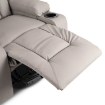 Mebel Elite Массажное кресло Box с функцией раскладывания, для отдыха, с подставкой для ног, серого цвета, из экокожи, ME.BOX/P/E/FW - Home Club, изображение 13
