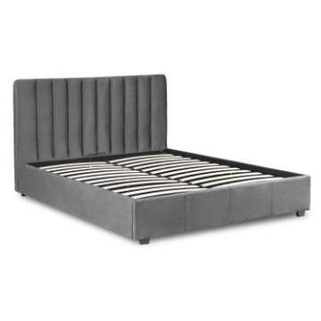 Mebel Elite Кровать 120x200 Mari, велюровая, серая, ME.MARI/120/CP/V/LOZZPOJ - Home Club