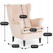Mebel Elite Кресло для отдыха Evan 2 с подставкой для ног, бежевое, велюровое, ME.EVAN2/BZ/CZ/V/FWPD - Home Club, изображение 8