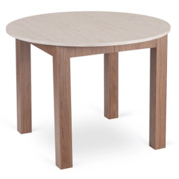 Mebel Elite Стол James, раскладной, 103–223 см, травертин/орех «Ницца», W.JAMES/TRAW/ONI/S - Home Club