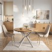 Mebel Elite Стол Lugo, раскладной, 90–190 см, дуб/кашмир, ME.LUGO/D/KASZ/S - Home Club, изображение 2