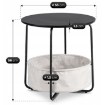 Mebel Elite Столик Varano, чорний/бежевий, ME.VARANO/CZ/BZ/L - Home Club, зображення 6