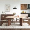 Mebel Elite Стол Darius, овальный, 200 см, травертин/орех, ME.DARIUS/TRAW/O/CER/S - Home Club, изображение 2