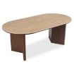 Mebel Elite Стол Darius, овальный, 200 см, травертин/орех, ME.DARIUS/TRAW/O/CER/S - Home Club, изображение 3
