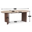 Mebel Elite Стол Darius, овальный, 200 см, травертин/орех, ME.DARIUS/TRAW/O/CER/S - Home Club, изображение 8