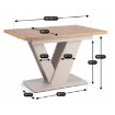 Mebel Elite Стол Clark, раскладной, 120–160 см, дуб «Artisan»/«Кашмир», PM.DUBAJ/A/KASZ/S - Home Club, изображение 11