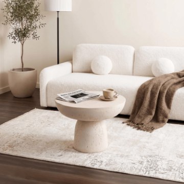 Mebel Elite Столик Plot 65 см, кремовий/бежевий, сучасний, ME.PLOT/KR-BZ/MGO/L - Home Club
