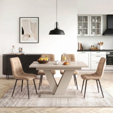 Mebel Elite Стол Clark, раскладной, 120–160 см, «Кашмир», PM.DUBAJ/KASZ/S - Home Club