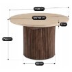 Mebel Elite Стол Aurelio, раскладной, 120–160 см, травертин/орех, ME.AURELIO/TRAW/O/S - Home Club, изображение 8