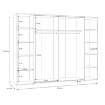Forte Розсувна шафа 270 см Narago Дуб Mauvella/Шавлія, NRGS82511-M748 - Home Club, зображення 7