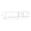 Forte Тв-тумба з висувними ящиками, 240 см, Lewisville, Secret Grey/Дуб Валенсія, LWST141-M829 - Home Club, зображення 7