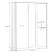 Forte Шафа з дзеркалом 160 см Clif Old – Wood Vintage/Бетон, CLFS831S-C546 - Home Club, зображення 5