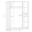 Forte Шафа з дзеркалом 160 см Clif Old – Wood Vintage/Бетон, CLFS831S-C546 - Home Club, зображення 6