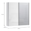 Forte Шафа 200 см Sophistispace Білий / Білий глянцевий, SSQS32414-C04 - Home Club, зображення 9