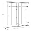 Forte Шафа 200 см Sophistispace Білий / Білий глянцевий, SSQS32414-C04 - Home Club, зображення 10