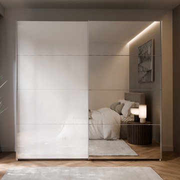 Forte Шкаф 220 см Sophistispace, белый / белый глянцевый, SSQS92413-C04 - Home Club
