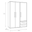 Forte Шафа 150 см з висувними ящиками, біла, MKSS833-120 - Home Club, зображення 6