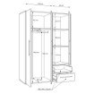 Forte Шафа 150 см з висувними ящиками, біла, MKSS833-120 - Home Club, зображення 7