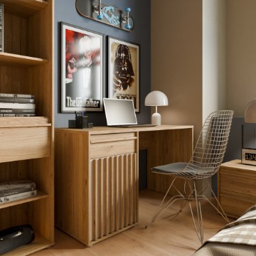 Forte Письменный стол 130x60 см с ящиком и шкафчиком Arank, AXKB221L-M802 - Home Club